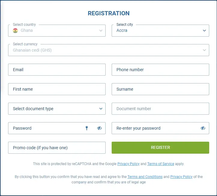 Registration in Ghana 2025